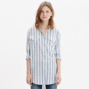 Madewell Oversized Striped Button-Down Shirt